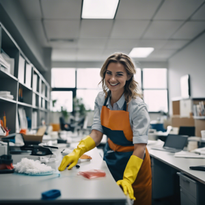Cleaner, cleaning office