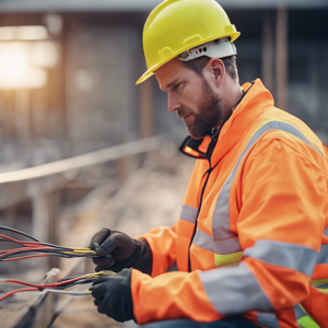 Electrician rewiring office