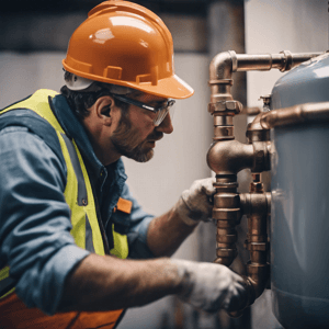 Plumber power flushing