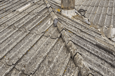Asbestos corrugated roof