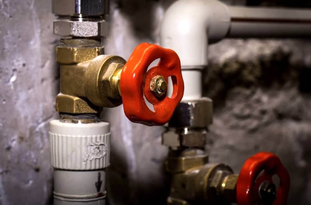 Close up of gate valve