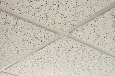 Asbestos insulated ceiling tiles