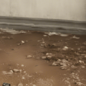 Soil floor inside of building