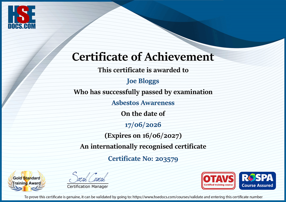 mock certificate